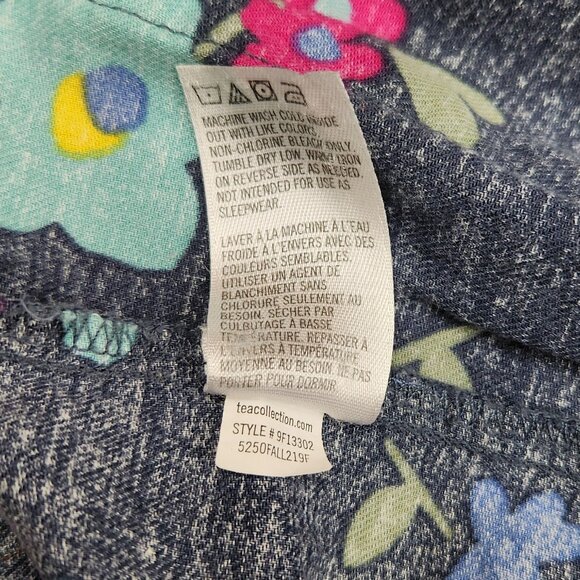 Tea Collection Floral Drop Waist Short Sleeve Pocket Dress sz 5 - Picture 10 of 10